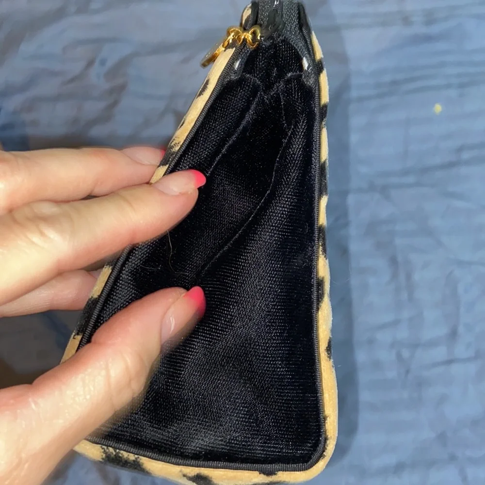Nwt Christian Dior vintage leopard print makeup bag